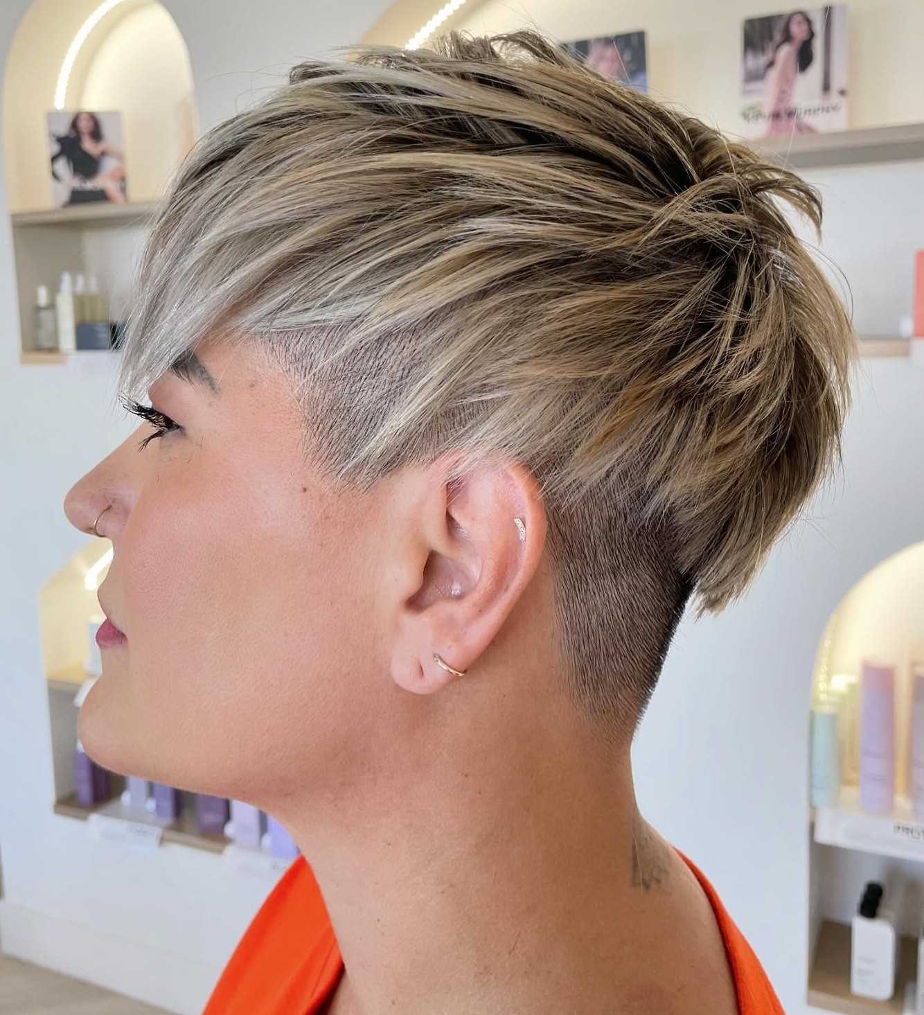 Stacked Undercut Pixie for Thick Hair