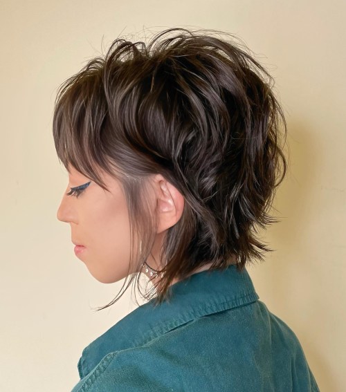 Fine Hair Feathered Mullet Hairstyle
