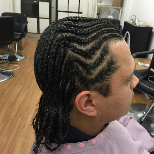 Double Design Braid Twisty Cornrows for Men