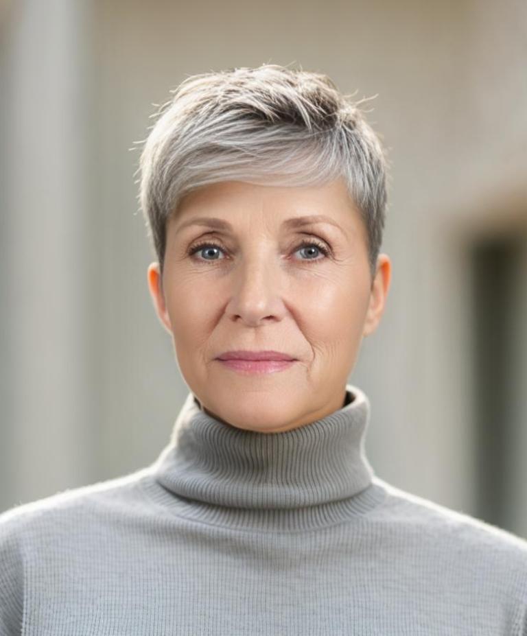 Short Silver Hair Filter