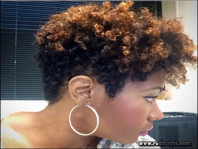 Short Tapered Natural Black Hairstyles 7