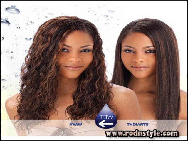 Wet And Wavy Weave Hairstyles 13